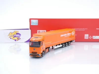 Herpa 320177 # Mercedes-Benz eActros Planen-Sattelzug " Gebrüder Weiss " 1:87