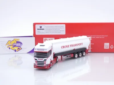 Herpa 319904 # Scania CR20 HD Saugsilo-Sattelzug " Crone Handel Transport " 1:87