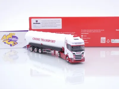 Preview: Herpa 319904 # Scania CR20 HD Saugsilo-Sattelzug " Crone Handel Transport " 1:87