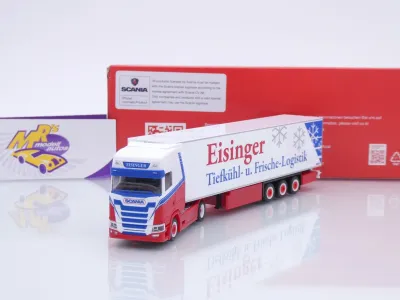 Herpa 318594 # Scania CS 20 HD Kühlkoffer-Sattelzug " Eisinger Logistik " 1:87