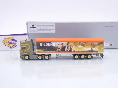 Preview: Herpa 925396 # Scania CR20 HD Schubboden-Sattelzug " Dornbierer Staad " 1:87