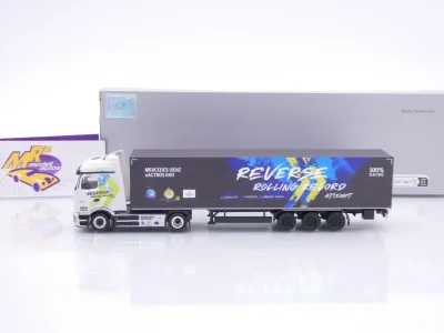 Preview: Herpa 961462 # Mercedes-Benz eActros Koffer-Sattelzug " Reverse Record " 1:87