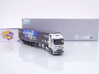Preview: Herpa 961462 # Mercedes-Benz eActros Koffer-Sattelzug " Reverse Record " 1:87