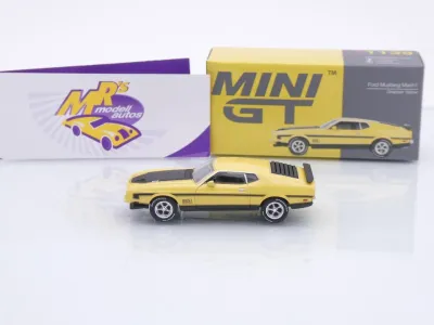 Preview: TSM MINI GT MGT01139-L # Ford Mustang Mach 1 Baujahr 1971 LHD " Grabber Yellow " 1:64