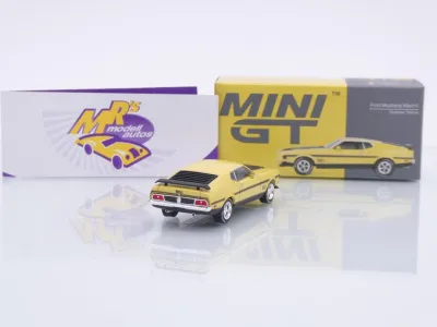 Preview: TSM MINI GT MGT01139-L # Ford Mustang Mach 1 Baujahr 1971 LHD " Grabber Yellow " 1:64