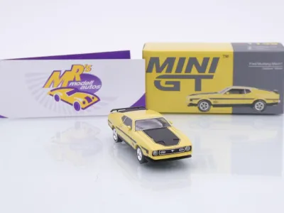 Preview: TSM MINI GT MGT01139-L # Ford Mustang Mach 1 Baujahr 1971 LHD " Grabber Yellow " 1:64