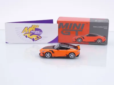 Preview: TSM MINI GT MGT00989-L # Nissan Z FFZ400 Veilside Baujahr 2024 LHD " Orange-Black " 1:64