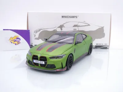 Minichamps 110023020 # BMW M4 CSL Coupe Baujahr 2023 " mattgrünmetallic " 1:18