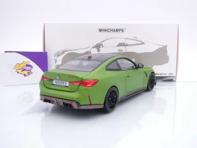 Preview: Minichamps 110023020 # BMW M4 CSL Coupe Baujahr 2023 " mattgrünmetallic " 1:18