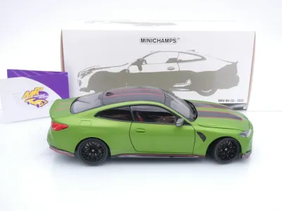Preview: Minichamps 110023020 # BMW M4 CSL Coupe Baujahr 2023 " mattgrünmetallic " 1:18