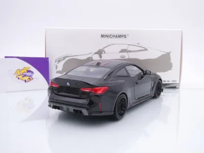 Preview: Minichamps 110023021 # BMW M4 CSL Coupe Baujahr 2023 " schwarz-carbon-rot " 1:18