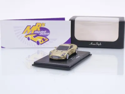 FrontiArt Avan Style HO-7 # Aston Martin One-77 Coupe Baujahr 2012 " goldmetallic " 1:87