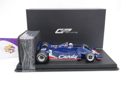 Preview: GP Replicas GP142AWD # Tyrrell Candy 009 F1 #3 3rd USA 1979 " Didier Pironi " 1:18