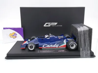 Preview: GP Replicas GP142BWD # Tyrrell Candy 009 F1 #4 3rd British 1979 " Jean-Pierre Jarier " 1:18