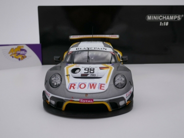 Minichamps 155196098 # Porsche 911 GT3 R Nr.98 24h Spa 2019 " ROWE Racing " 1:18