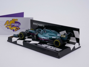 Preview: Minichamps 417210118 # Aston Martin AMR21 F1 Bahrain GP 2021 " Lance Stroll " 1:43