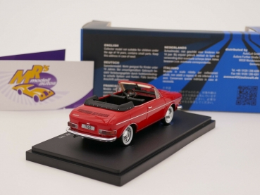 Preview: Autocult Avenue 60073 # Volkswagen 411L Karmann Cabrio Baujahr 1960 " rot " 1:43