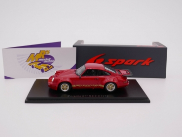 Preview: Spark S7639 # Porsche 911 RS 3.0 Baujahr 1974 " rot-goldmetallic " 1:43