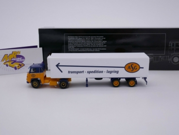 Preview: Herpa 026055 # Scania LB 76 2/2-achs Kühlkoffersattelzug " ASG Transport " 1:87