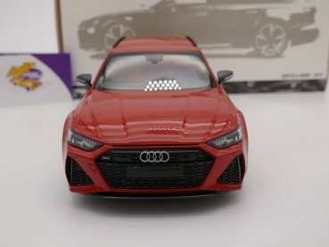 Preview: Minichamps 155018012 # Audi RS 6 Avant Baujahr 2019 " orangemetallic " 1:18