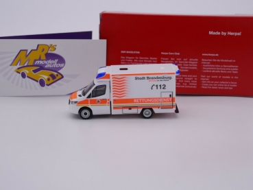 Preview: Herpa 096591 # Mercedes Benz Sprinter ´18 " Rettungsdienst Stadt Brandenburg " 1:87