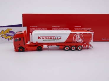 Preview: Herpa 314268 # MAN TGX GX Silo - Sattelzug orange-weiß " Knossalla Transporte " 1:87
