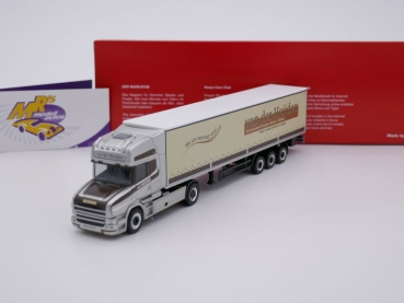 Herpa 314688 # Scania Hauber 2/3-achs Koffersattelzug " Van der Heijden " 1:87