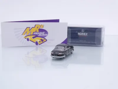 Preview: Norev 451733 # Panhard PL 17 Limousine Baujahr 1962 " schwarz-silber " 1:87
