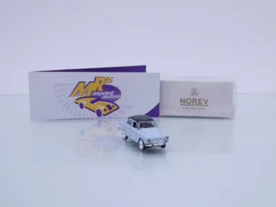 Preview: Norev 576089 # Simca Aronde Limousine Baujahr 1962 " hellblau-schwarz " 1:87