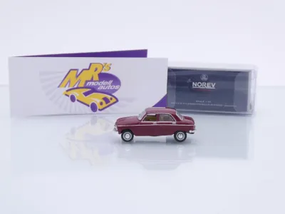 Preview: Norev 472417 # Peugeot 204 Limousine Baujahr 1966 " dunkelrot " 1:87