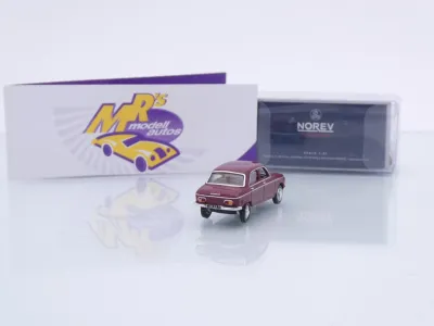 Preview: Norev 472417 # Peugeot 204 Limousine Baujahr 1966 " dunkelrot " 1:87