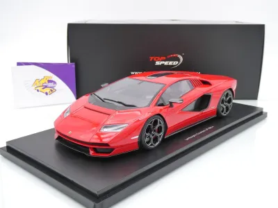 Top Speed TS0554 # Lamborghini Countach LPI 800-4 Baujahr 2023 " Rosso Mars " 1:18