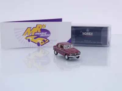 Preview: Norev 472417 # Peugeot 204 Limousine Baujahr 1966 " dunkelrot " 1:87
