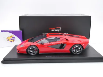 Preview: Top Speed TS0554 # Lamborghini Countach LPI 800-4 Baujahr 2023 " Rosso Mars " 1:18
