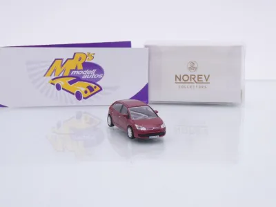 Preview: Norev 155496 # Citroen C4 Berline Baujahr 2004 " dunkelrotmetallic " 1:87