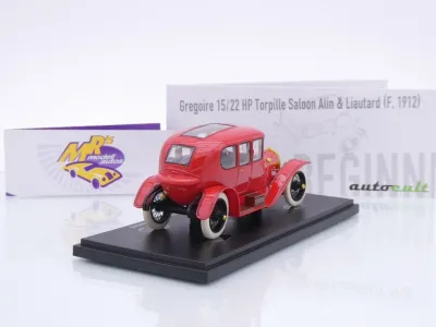 Preview: Autocult 01024-1 # Gregoire Torpille Saloon Alin & Liautard Baujahr 1912 " rot " 1:43