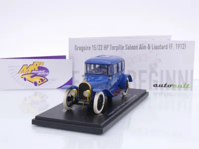 Autocult 01024-2 # Gregoire Torpille Saloon Alin & Liautard Baujahr 1912 " blau " 1:43
