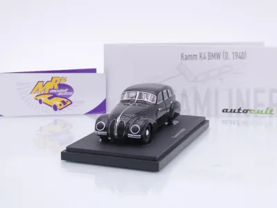 Autocult 04046 # Kamm K4 BMW Limousine Baujahr 1940 " schwarz " 1:43