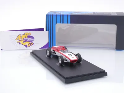 Preview: Autocult Avenue 60129 # Tatra Delfin Formel 3 #9 Baujahr 1964 " weiß-rot " 1:43