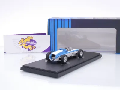 Preview: Autocult Avenue 60128 # Tatra Delfin Formel 3 #5 Baujahr 1964 " weiß-blau " 1:43