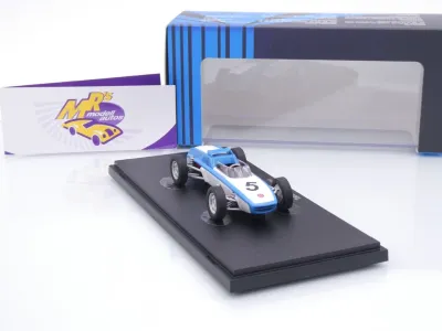 Preview: Autocult Avenue 60128 # Tatra Delfin Formel 3 #5 Baujahr 1964 " weiß-blau " 1:43