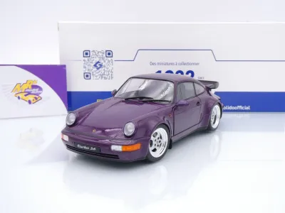 Solido S1813412 # Porsche 911 (964) Turbo Baujahr 1990 " lilametallic " 1:18