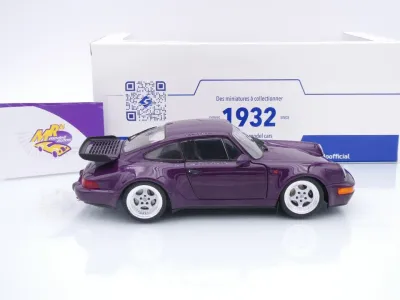 Preview: Solido S1813412 # Porsche 911 (964) Turbo Baujahr 1990 " lilametallic " 1:18