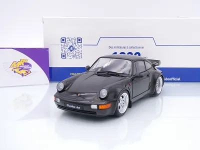 Solido S1813404 # Porsche 911 (964) Turbo Baujahr 1990 " schwarz " 1:18