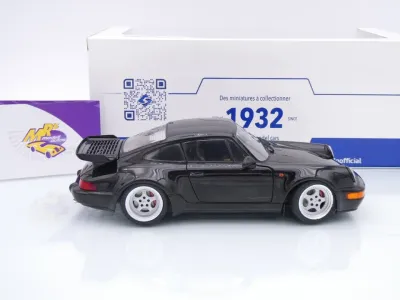 Preview: Solido S1813404 # Porsche 911 (964) Turbo Baujahr 1990 " schwarz " 1:18