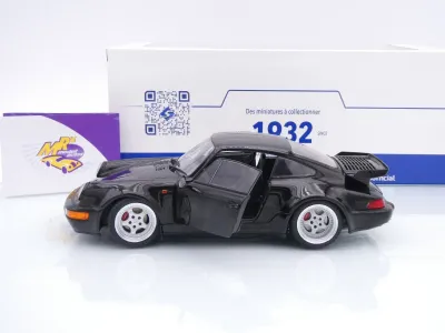Solido S1813404 # Porsche 911 (964) Turbo Baujahr 1990 " schwarz " 1:18