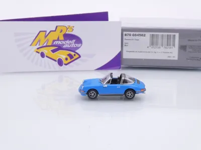 Preview: Minichamps 870064562 # Porsche 911T Targa Baujahr 1972 " hellblau " 1:87