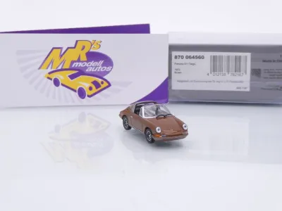 Preview: Minichamps 870064560 # Porsche 911T Targa Baujahr 1972 " braun " 1:87