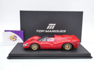 Preview: Top Marques TOP146D # Ferrari 330 P4 Spider Press Version 1967 " Rosso 7 Ferrarirot " 1:18