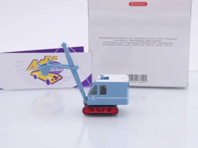 Preview: Wiking 0660 49 # Krupp Ardelt Raupenseilbagger Baujahr 1953-60 " pastellblau-weiß " 1:87